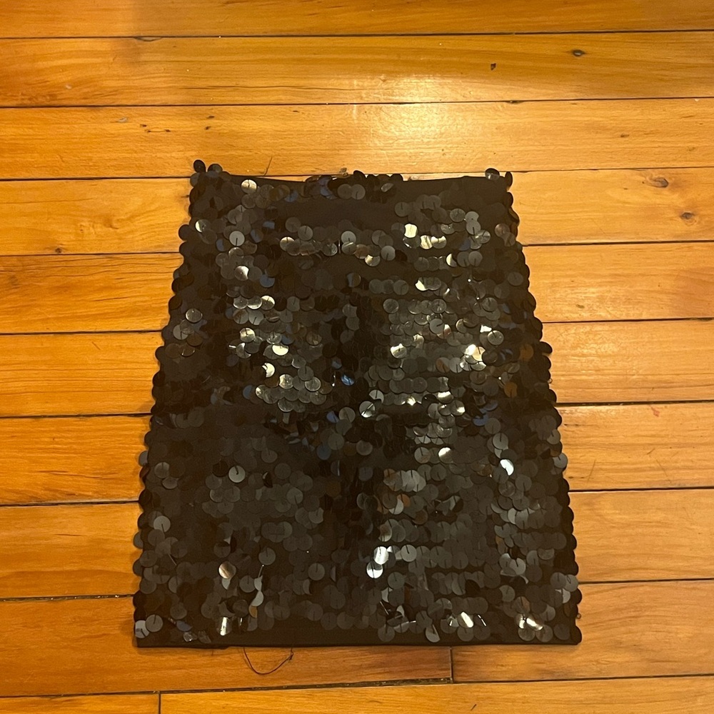 Express Black Sequin Mini Skirt